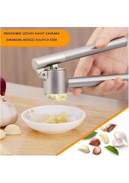 Hazneli Paslanmaz Sarmısak Ezici - Yuvarlak Sarımsak Ezici Pres modelleri