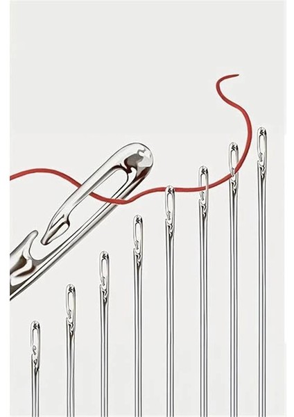 12 Adet Kolay Iplik Geçirilen Iğne Seti Pratik Dikiş ve Nakış Için Kullanışlı Iğne Kiti