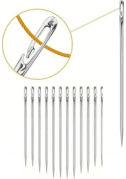 12 Adet Kolay Iplik Geçirilen Iğne Seti Pratik Dikiş ve Nakış Için Kullanışlı Iğne Kiti fiyatları