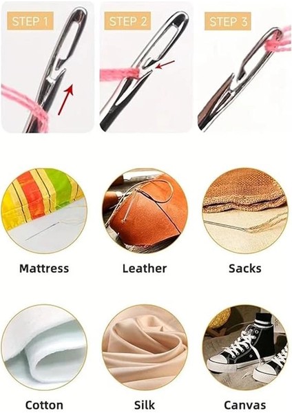 12 Adet Kolay Iplik Geçirilen Iğne Seti Pratik Dikiş ve Nakış Için Kullanışlı Iğne Kiti fırsatları