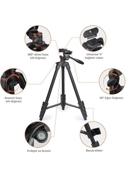KBL16T 160CM Su Terazili Profesyonel Alüminyum Lazer Tripod