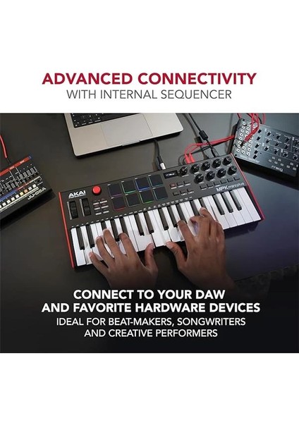 Mpk Mini Plus USB Mıdı Klavye Controller, 37 Mini Tuş, 8 Mpc Pedi, Sıralayıcı modelleri