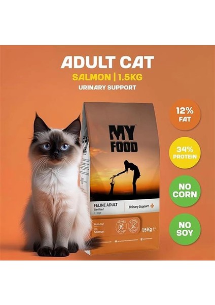 Food Urinary Destekli Somonlu Kısırlaştırılmış Yetişkin Kedi Maması 1,5 kg modelleri