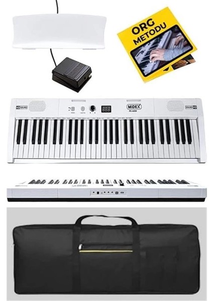 PS4000WH Tuş Hassasiyetli 61 Tuşlu Org Bluetooth USB Midi Metod (Sustain Pedalı Çanta) modelleri
