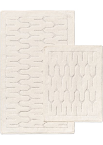 Yay Desenli 2'li Pamuk Banyo Paspası Seti, Yumuşak ve Şık Tasarım
