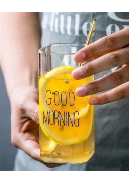 Dikdörtgen Içecek Bardağı, Isıya Dayanıklı Dikdörtgen Cam Bardak, Good Morning Cam Bardak 2 fırsatları
