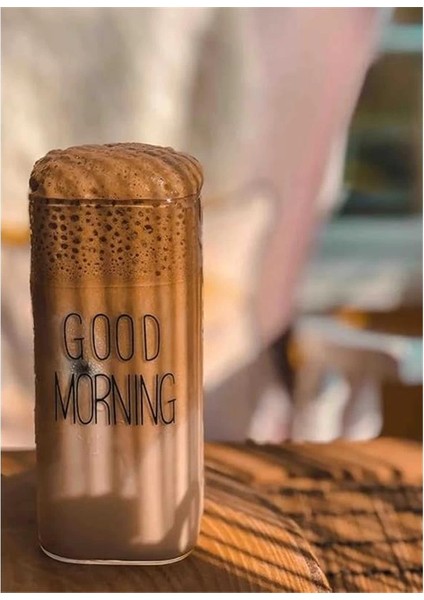 Dikdörtgen Içecek Bardağı, Isıya Dayanıklı Dikdörtgen Cam Bardak, Good Morning Cam Bardak 2