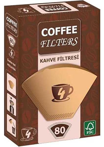 Filtre Kahve Kağıdı 80'li Brown 1x4 indirimleri