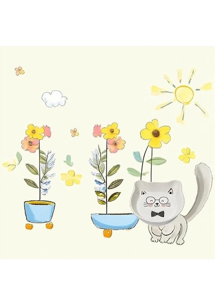 Seramik Kedi Şeklinde Ödül Kabı | Sevimli Evcil Hayvan Mama Kabı | 200 ml Kapasiteli, Yavru Kediler