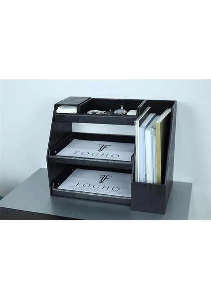 10 Parça Deri Sümen Takımı - Ofis Masaüstü Organizer Set - Ofis Masa Düzenleyici, Magazinlik modelleri
