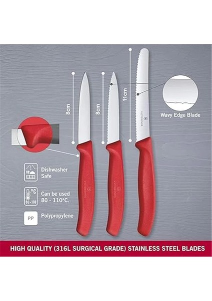 6.7111.3 Soyma Bıçak Seti