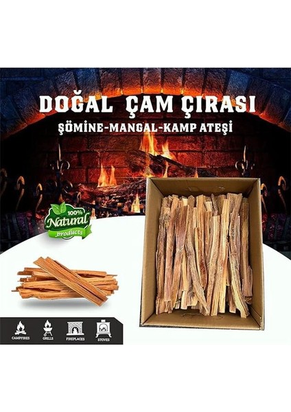Doğal Çam Çırası - Şömine, Mangal ve Soba Için Hızlı Tutuşturucu 2kğ fiyatları