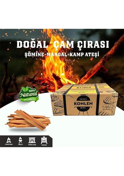 Doğal Çam Çırası - Şömine, Mangal ve Soba Için Hızlı Tutuşturucu 2kğ modelleri