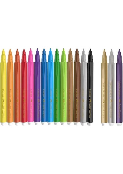 Faber-Castell Comfort Keçeli Kalem, 15 + 3 Metalik fiyatları