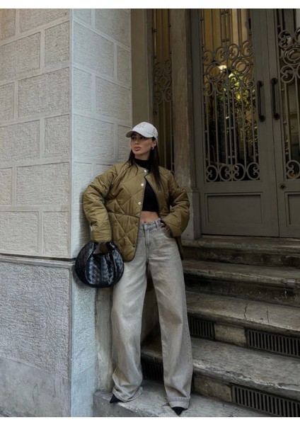 Cıt Cıt Detaylı Çepli Ceket Mont- Kahve fiyatları