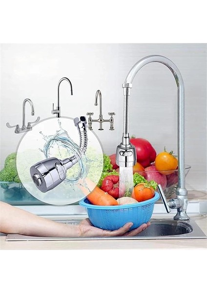 ® 360° Döner Esnek Mutfak Musluk Başlığı - Su Tasarruflu 2 Fonksiyonlu Sprey Başlık indirimleri