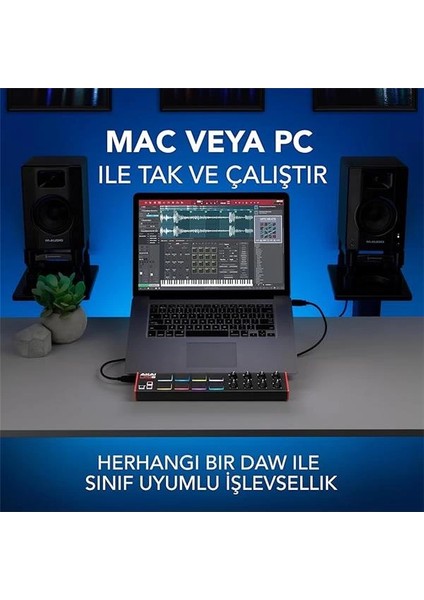 Lpd8 - USB Mıdı Controller Mac ve Pc Için Duyarlı 8 Mpc Bateri Pedi, Atanabilir 8 indirimleri
