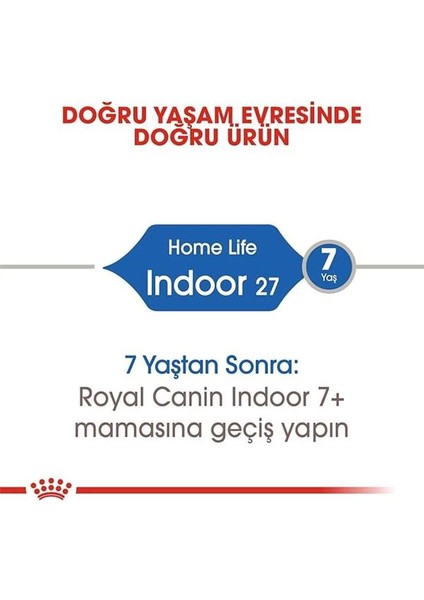 Indoor 27 Evden Çıkmayan Kedilere Özel Mama, 400 gr