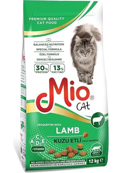12 kg Kuru Mama - Kedi - Kuzu Etli