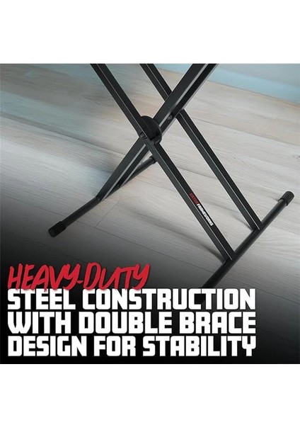 GFW-KEY-5100X | Çift Katlı x Tarzı Klavye Standı (Ana Yükleme Kapasitesi: 79,4 kg | indirimleri