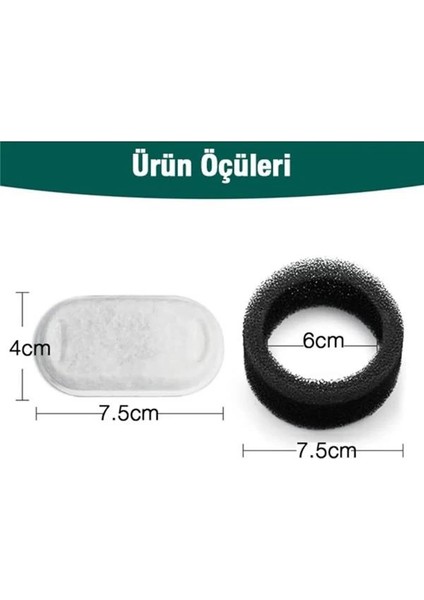 Paslanmaz Çelik Su Pınarı Için Aktif Karbon Yedek Filtre 8 Adet