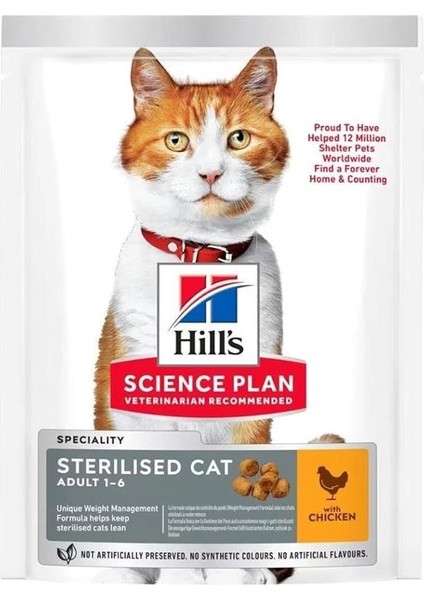 Hill's Young Adult Sterilised Chicken Kisirlaştirilmiş Yetişkin Kedi Mamasi 1,5 kg