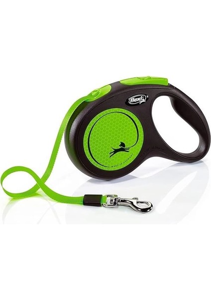 Flexi New Neon S Beden Yeşil 5mt Şerit Tasma