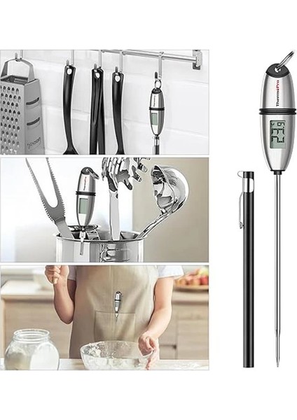 TP02S 5 Saniyede Anında Okuma Mutfak Termometresi Dijital Gıda Termometreleri Uzun Problu