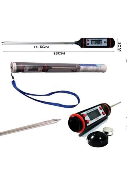 Mutfak Termometresi, Et Termometresi, °c/°f Düğmeleriyle Ekstra Uzun Okuma Performansı - Izgara modelleri