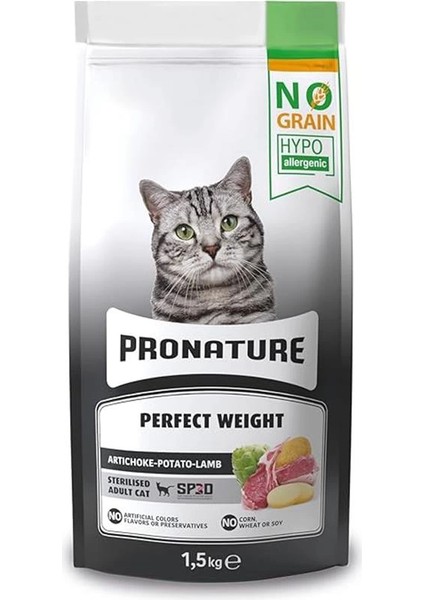 Kısırlaştırılmış Tahılsız Yetişkin Kedi Maması Kuzulu 1,5 kg