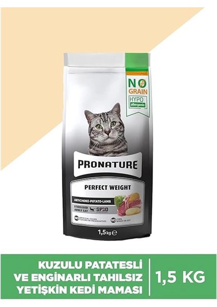 Kısırlaştırılmış Tahılsız Yetişkin Kedi Maması Kuzulu 1,5 kg fiyatları