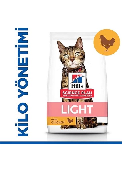 Hill's Scıence Plan Light Yetişkin Tavuklu Kedi Maması 1.5 kg fiyatları