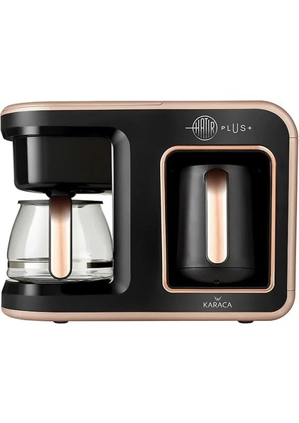 Hatır Plus 2 In 1 Kahve Makinesi, Türk Kahvesi Makinesi, Filtre Kahve Makinesi, Rosie Brown