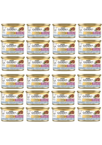 Gold Çifte Lezzet Okyanus Balığı & Sebzeli Yaş Kedi Maması (24 x 85 Gr)