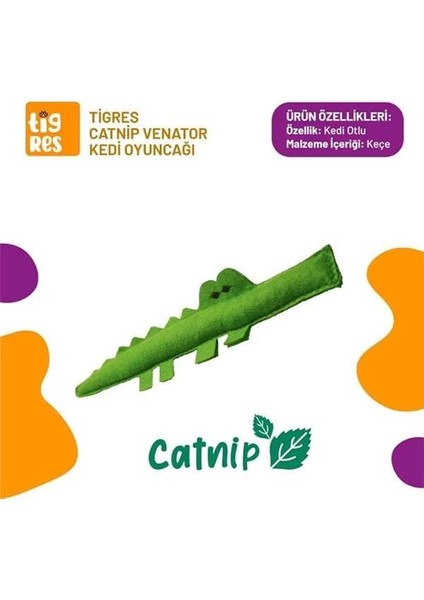 Venator Catnipli Timsah Şeklinde Kedi Oyuncağı fiyatları