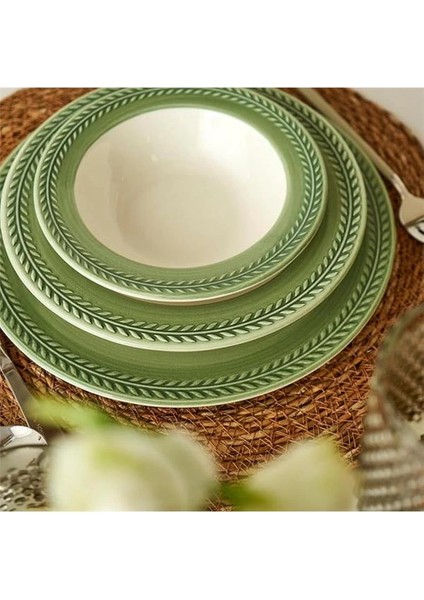 Maison Monica Stoneware 12 Parça 4 Kişilik Yemek Takımı Yeşil indirimleri