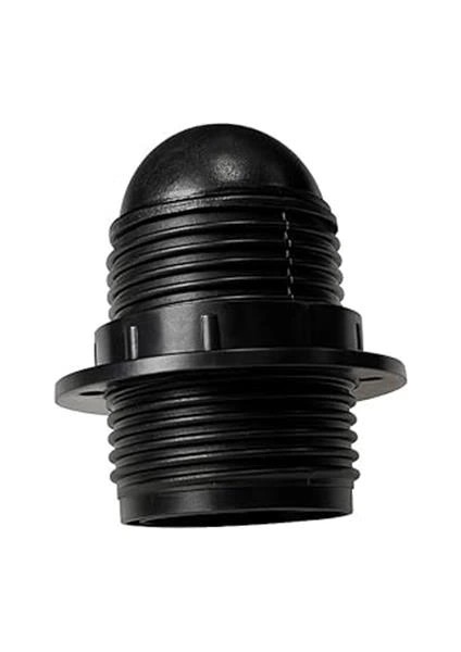 3 Adet E27 Siyah Italyan Avize Abajur Duyu | Vidalı Bakalit Ampul Duyu | Standart E27 Duy | Avize