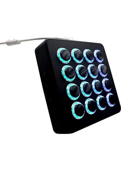 Mıdı Fighter Spectra (Black) | 16 Arcade Knobs Parmakla Davul Çalma Performansı Için En
