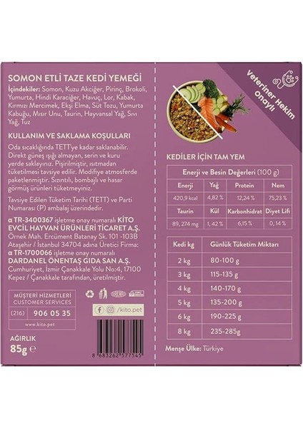 Fresh Somon Etli Taze Kedi Yemeği fiyatları
