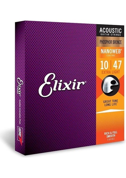 16002 Nanoweb Phosphor Bronze Akustik Gitar Teli (10-47)