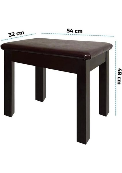 Midex TBX-144SR Üst Kalite Piyano Taburesi Gizli Bölmeli Kahve Renk (32X54X48) fiyatları