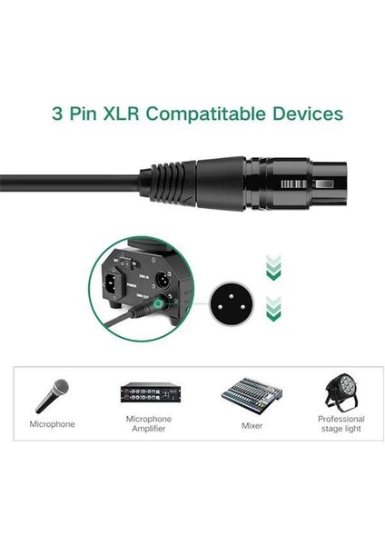 6.5mm Jack To Xlr Dişi Mikrofon Ses Bağlantı Kablosu 3 Metre modelleri