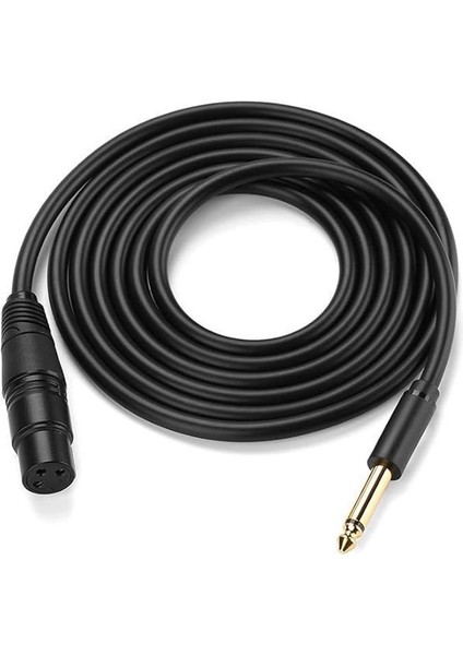6.5mm Jack To Xlr Dişi Mikrofon Ses Bağlantı Kablosu 3 Metre