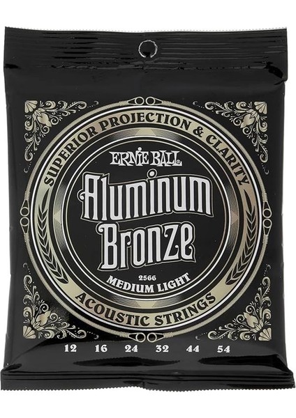 Orta Hafif Alüminyum Bronz Akustik Gitar Telleri, Ölçü 12-54 modelleri