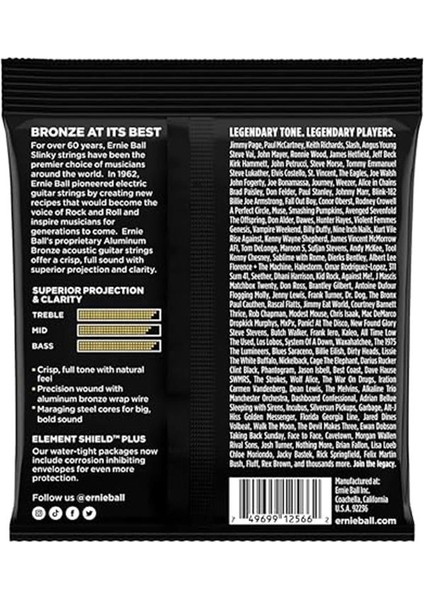 Orta Hafif Alüminyum Bronz Akustik Gitar Telleri, Ölçü 12-54 indirimleri