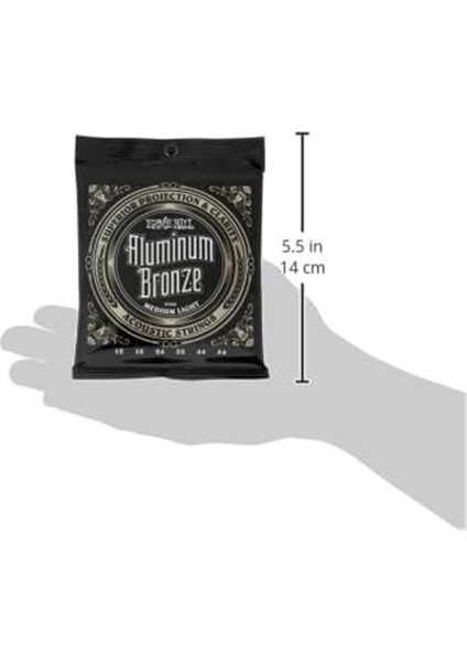 Orta Hafif Alüminyum Bronz Akustik Gitar Telleri, Ölçü 12-54