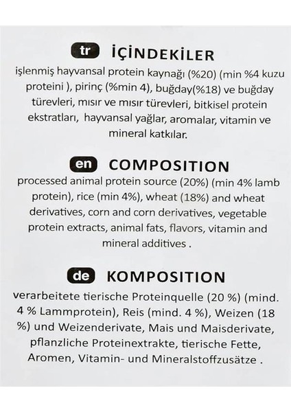 Yetişkin Köpek - Kuzulu&pirinçli Kuru Mama 15 kg modelleri