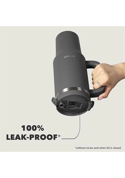 Üniseks Yetişkin Streeterville Tumbler Pipetli Yalıtımlı Su Şişesi, 1.2l, Antrasit fırsatları