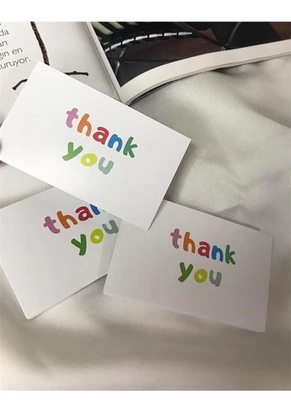 Renkli Thank You Kartı E Ticaret Hediye Kartı Müşteri Memnuniyeti Gift Card (20 Adet) fiyatları