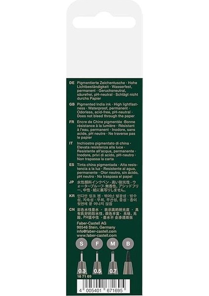 Faber-Castell Pitt Artist Pen Çizim Kalemi Seti, 4’lü (S, F, M, B Uç), Suya ve Solmaya Dayanıklı indirimleri
